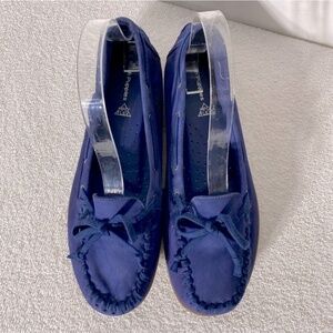 Hush Puppies Blue Suede Slip On Loafers 9